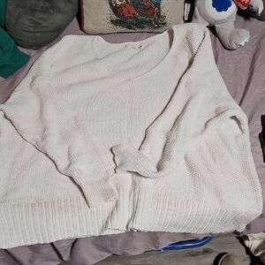 Lucky Brand Cream Crewneck Knit Sweater